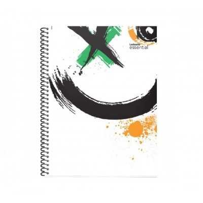 Cuaderno con espiral 16x21 cm tapa plastica Essential cristal x120 hojas rayado Ledesma