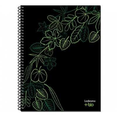 Cuaderno con espiral 21x27 cm tapa plastica Bio x 84 hojas liso Ledesma
