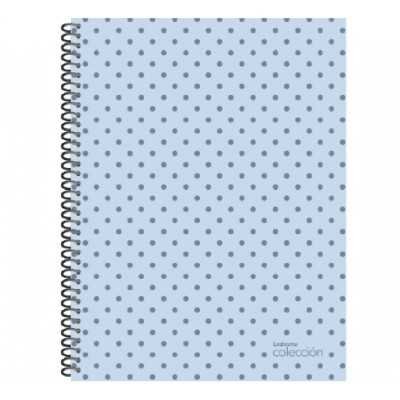 Cuaderno con espiral 21x27 cm tapa plastica Colección metal x 84 hojas cuadriculado Ledesma