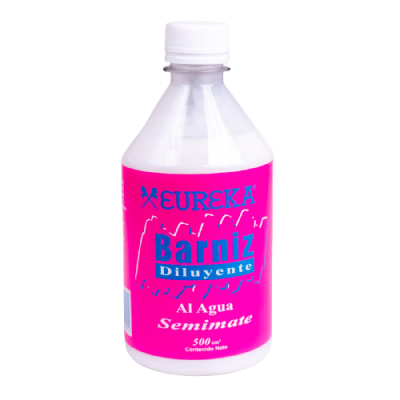 Barniz y diluyente acrilico semi mate 500cc Eureka