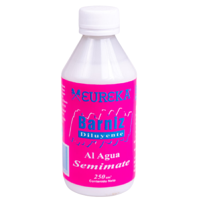 Barniz y diluyente acrilico semi mate 250cc Eureka