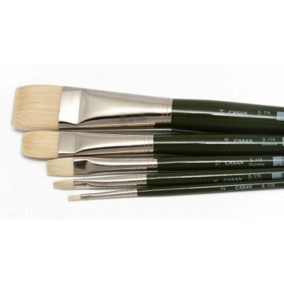 Pincel gussow plano cerda china recocida Serie 115 Casan desde N°2