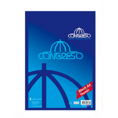 Block A4 RAYADO x80 hojas Congreso