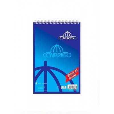 Block con espiral A5 RAYADO x80 hojas Congreso