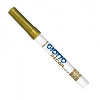 Marcador al agua decor metal ORO punta media Giotto