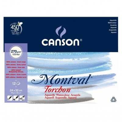 Block Montval Torchon GT 24x32 de 270 gramos x12 hojas Canson