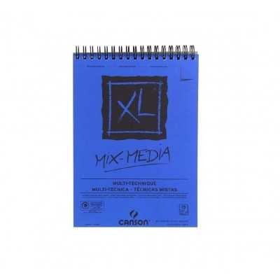 Block Multitécnica espiralado A5 XL Azul Media de 300 gramos x15 hojas Canson