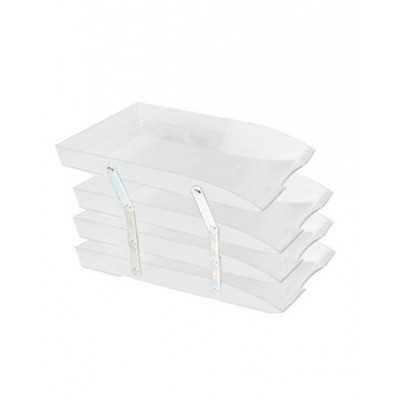 Bandeja oficio de 4 pisos con bisagra metal cristal Liggo Trade