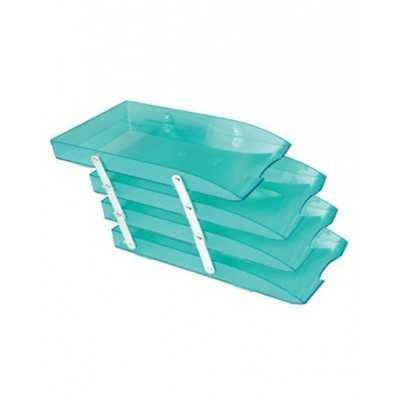 Bandeja oficio de 4 pisos con bisagra metal verde Liggo Trade