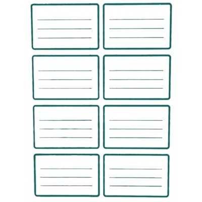 Etiqueta Autoadhesiva Escolar 39x60 mm VERDE plancha x8 unidades Jolly