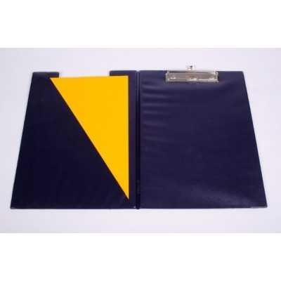 Portablock A4 de PVC con tapa y bolsillo interno Azul Liggo Trade