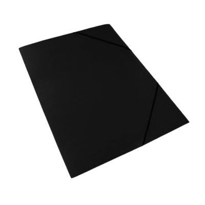 Carpeta Oficio 3 Solapas NEGRO con elástico plastificada Tandil