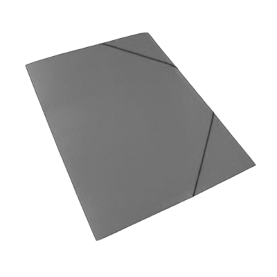 Carpeta Oficio 3 Solapas GRIS con elástico plastificada Tandil
