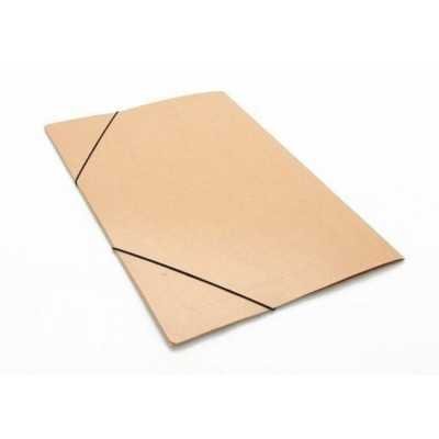Carpeta 3 solapas oficio plastificada con elastico Marrón Tandil