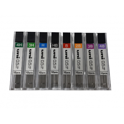 Minas Grafito 0,5 mm 4H x12 unidades Uni