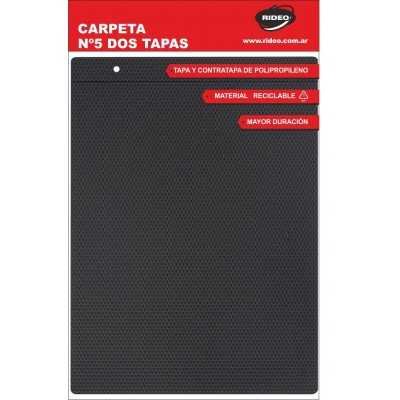 Carpeta Nº5 de dos tapas Fibra Ecoblack Rideo