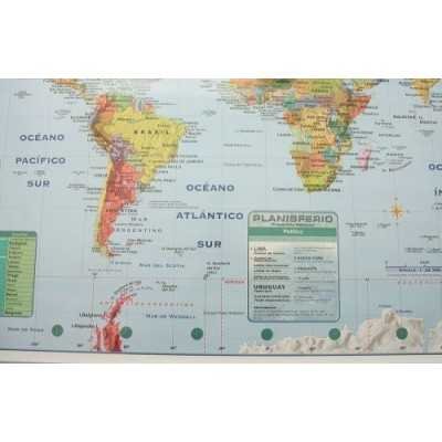 Mapa Mural doble faz de 95x130 cm x unidad