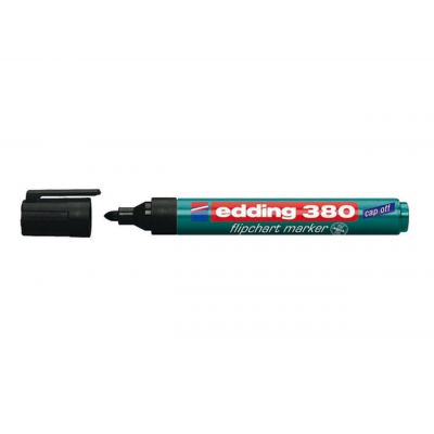 Marcador al agua recargable punta redonda art 380 Negro Edding
