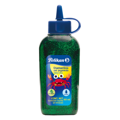 Adhesivo glitter x60 ml VERDE BANDERA Pelikan