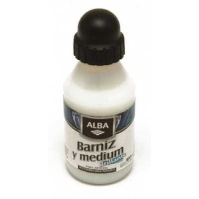 Barniz/medium brillante x100cc accesorio p/acrilico Alba