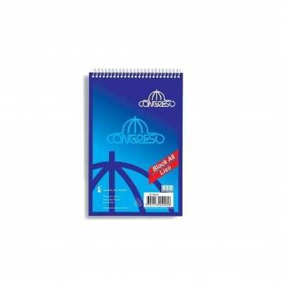 Block con espiral A6 esquelita A6 LISO x80 hojas Congreso