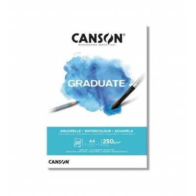 Block Acuarelle Graduate A4 de 250 gramos x20 hojas Canson