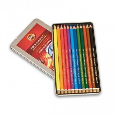 Lapices de colores Polycolor 3824 lata x12 unidades Koh-i-noor