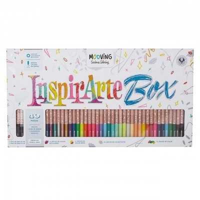 Lapices de colores InspirArte Box Coloring x40 piezas Mooving