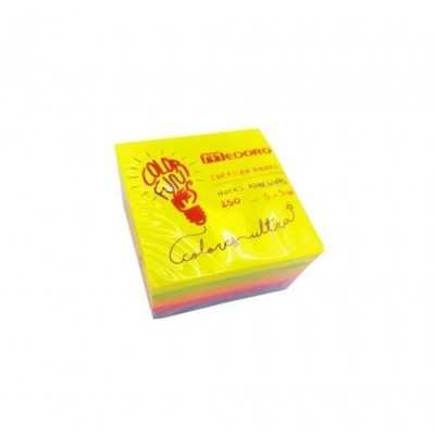 Notas Adhesivas 50x50 mm MINI CUBO FLUO x250 hojas Medoro