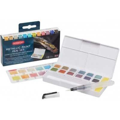 Set de Acuarelas Inktense Paint x12 Colores Metálicos Derwent