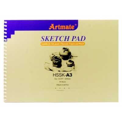 Block Espiralado A3 para Boceto de 160 gramos x30 hojas Artmate