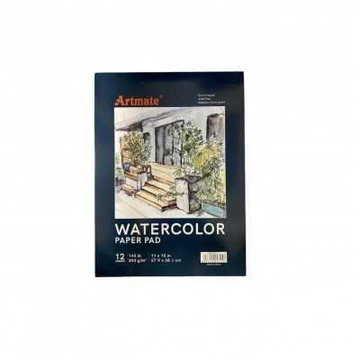 Block para ACUARELA 10x15 cm de 300 gramos  x12 hojas Artmate
