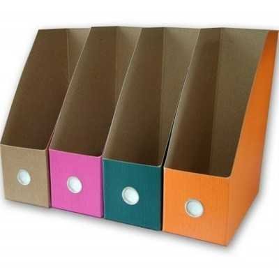 Revistero de cartón de colores Les Cahiers