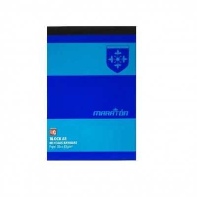 Block emblocado A5 Rayado x80 hojas Maraton