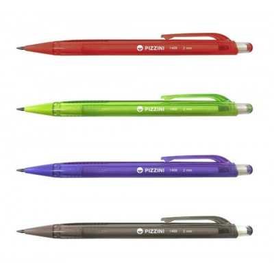 Portaminas de 2 mm con Punta Fija, Afilaminas y Goma Pizzini