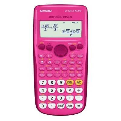 Calculadora Científica FX-82 LA PLUS Rosa de 252 funciones Casio