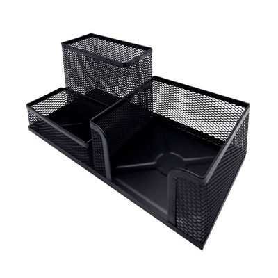 Organizador de Escritorio de alambre 3 divisiones NEGRO Onix