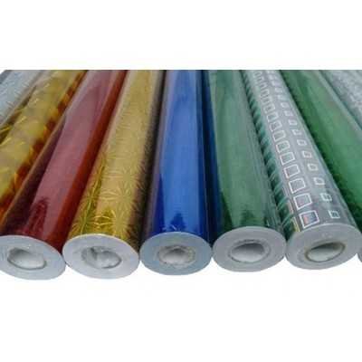 Rollo adhesivo de 45 cm holografico Azul x 1 metro Self
