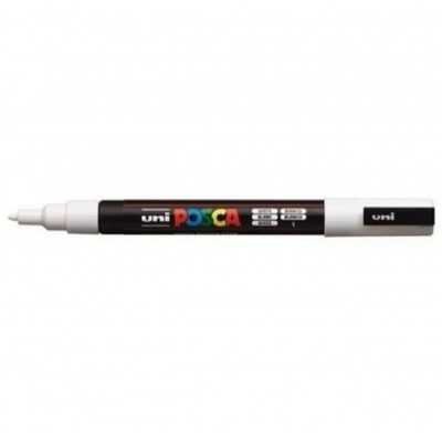 Marcador de Pintura Fino 1.5 mm Blanco Posca PC-3M punta cónica Uni