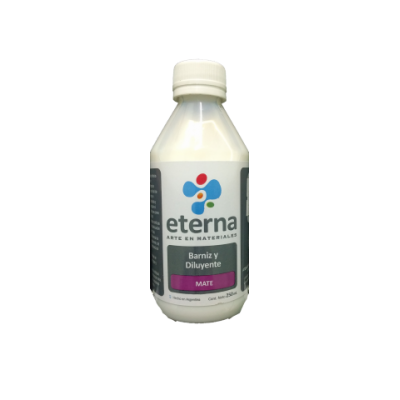 Barniz y diluyente al agua mate 500 ml Eterna