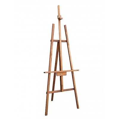 Atril de Pintor de Pino (Teñido Caoba) con Cremallera Fime