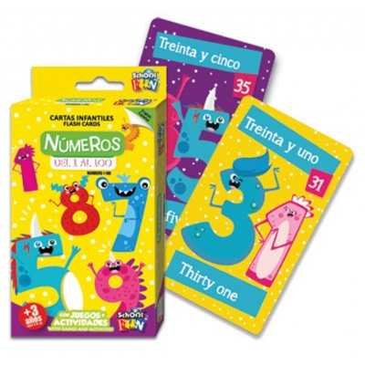 Cartas educativas Números del 1 al 100  mazo de 55 cartas Schoolfun