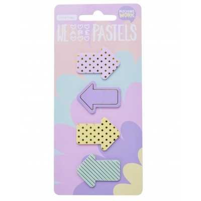 Notas Adhesivas 40x19 mm Flechas Pastel at Work x4 blocks Mooving