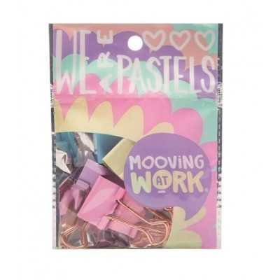 Binder Clip 25 mm Pastel at Work x6 unidades Mooving