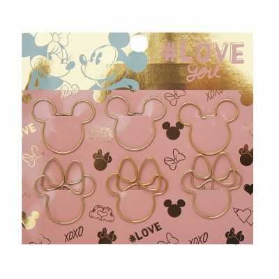 Clips 33 mm con formas Mickey & Minnie x6 unidades Mooving