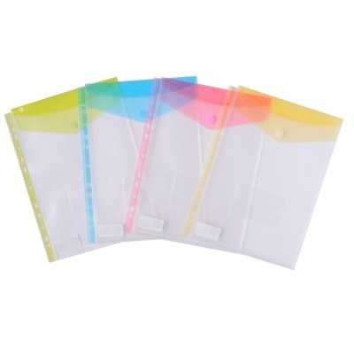 Sobre plástico A4 vertical con cierre de abrojo FW