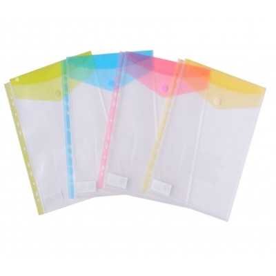 Sobre plástico Oficio vertical con cierre de abrojo FW