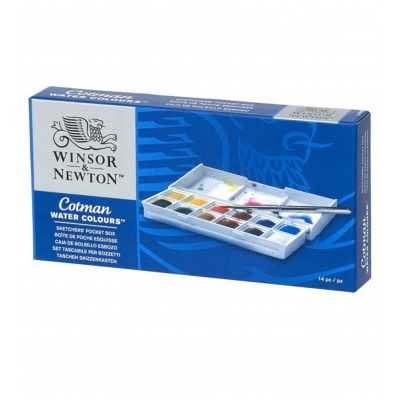 Set de Acuarela Cotman Sketch Pocket Box x12 hp Winsor & Newton
