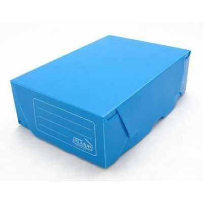 Caja archivo de plastico oficio 12 tapa volcada Azul Plana