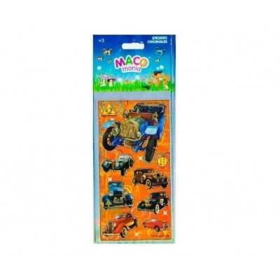Plancha Stickers Autos, Trenes Maco